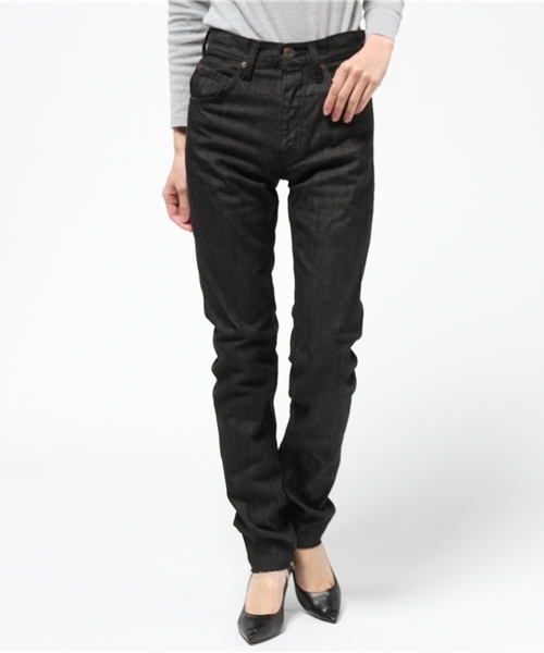 MOUSSY(マウジー)の「WAIST FIT STRAIGHT(デニムパンツ・レディース・ワンウォッシュ/ブラック・23inch/24inch/25inch/27inch/26inch)」の9枚目の写真