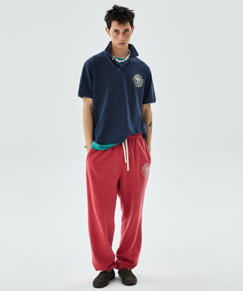 Mardi Mercredi(マルディメクルディ)の「【JEONGHAN着用】【UNISEX】JOGGER PANTS LA FLEUR PIGMENT WASHING / ユニセックス ジョガー パンツ ラ フルール ピグメント ウォッシング(スウェットパンツ・レディース・ブラック/レッド/ブルー/ネイビー・FREE)」の15枚目の写真