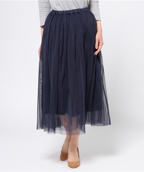 cepo（セポ）の「チュールスカート（スカート・レディース・ネイビー/オリーブ/アイボリー・MEDIUM）」の3枚目の写真