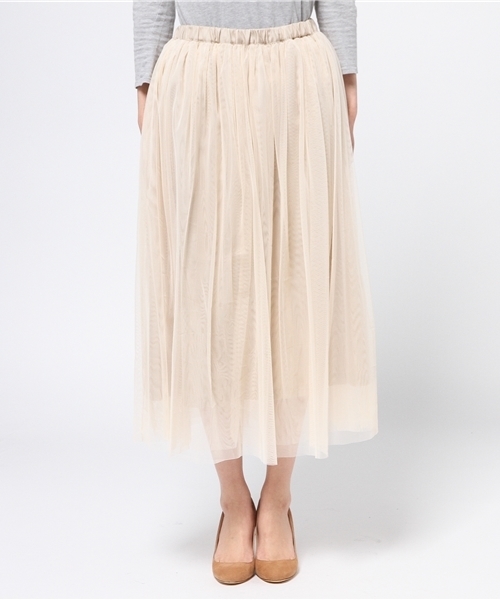 cepo（セポ）の「チュールスカート（スカート・レディース・ネイビー/オリーブ/アイボリー・MEDIUM）」の4枚目の写真