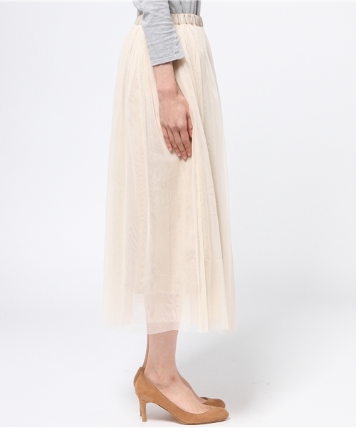 cepo（セポ）の「チュールスカート（スカート・レディース・ネイビー/オリーブ/アイボリー・MEDIUM）」の5枚目の写真