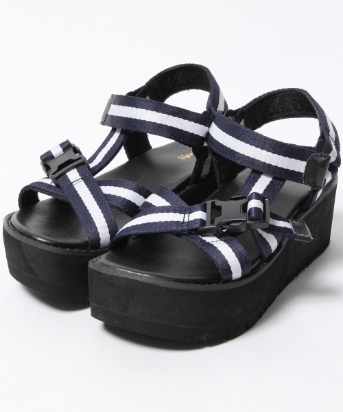 Heather(ヘザー)の「アツゾコスポサン 714768(サンダル・レディース・ネイビー/オフホワイト/ブラック・LARGE/MEDIUM)」の3枚目の写真