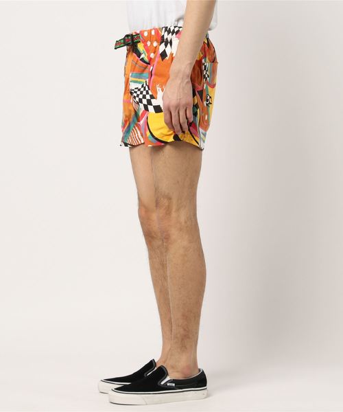 ALDIES（アールディーズ）の「Be Nice Short Pants　80's調プリント　総柄　ショートパンツ（その他パンツ・メンズ・オレンジ/ブルー系その他・X-LARGE/SMALL/LARGE/MEDIUM）」の5枚目の写真