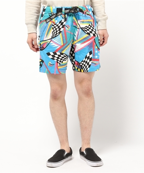 ALDIES（アールディーズ）の「Be Nice Short Pants　80's調プリント　総柄　ショートパンツ（その他パンツ・メンズ・オレンジ/ブルー系その他・X-LARGE/SMALL/LARGE/MEDIUM）」の7枚目の写真