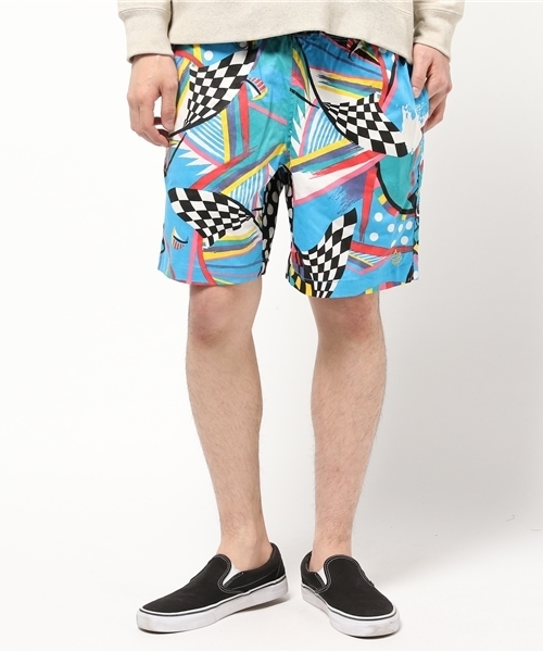 ALDIES（アールディーズ）の「Be Nice Short Pants　80's調プリント　総柄　ショートパンツ（その他パンツ・メンズ・オレンジ/ブルー系その他・X-LARGE/SMALL/LARGE/MEDIUM）」の4枚目の写真