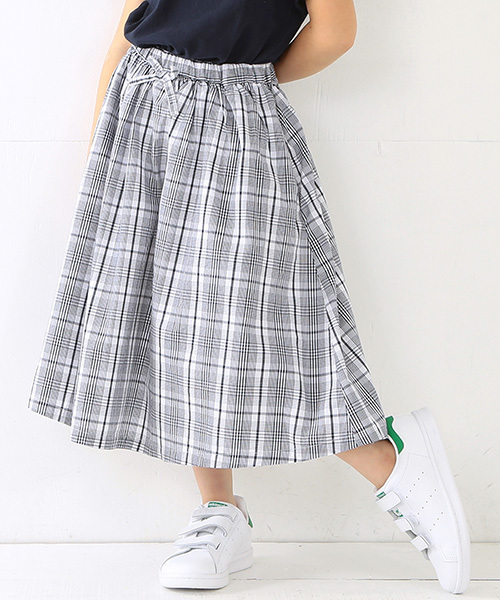 B:MING by BEAMS(ビーミングバイビームス)の「ビーミング by ビームス / マキシスカート(スカート・キッズ・ネイビー/その他1/オリーブ・110/140/120/130/90/100)」の1枚目の写真