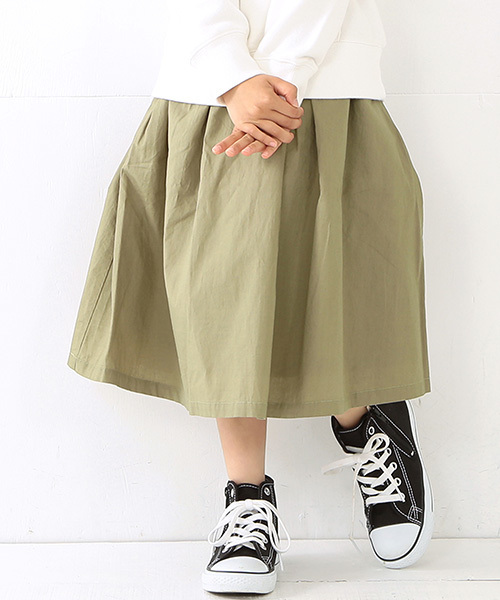 B:MING by BEAMS(ビーミングバイビームス)の「ビーミング by ビームス / マキシスカート(スカート・キッズ・ネイビー/その他1/オリーブ・110/140/120/130/90/100)」の2枚目の写真