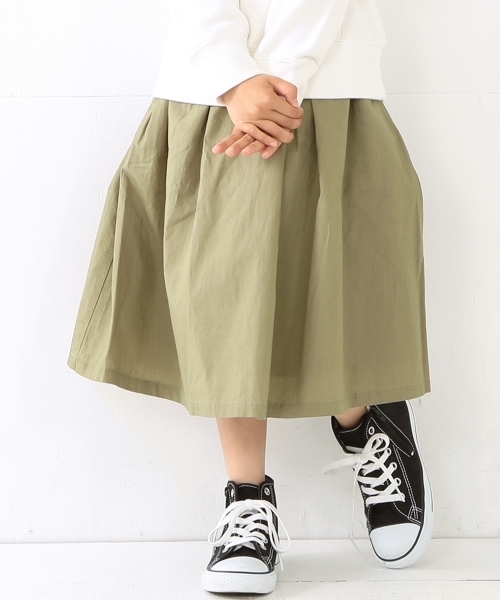 B:MING by BEAMS(ビーミングバイビームス)の「ビーミング by ビームス / マキシスカート(スカート・キッズ・ネイビー/その他1/オリーブ・110/140/120/130/90/100)」の4枚目の写真