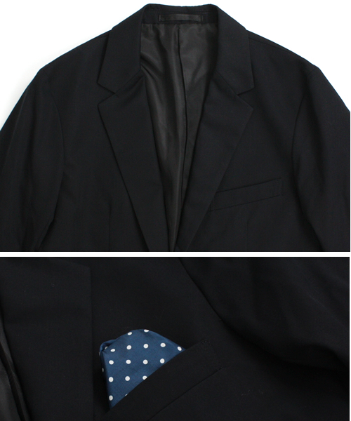 And A（アンドエー）の「7分テーラードジャケット（テーラードジャケット・メンズ・ブラック/ブラック系その他/グレー・42）」の6枚目の写真