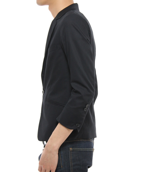 And A（アンドエー）の「7分テーラードジャケット（テーラードジャケット・メンズ・ブラック/ブラック系その他/グレー・42）」の8枚目の写真