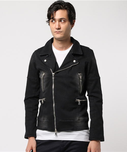 VENCEEXCHANGE(ヴァンスエクスチェンジ)の「ボンディングライダースジャケット(ライダースジャケット・メンズ・ブラック・MEDIUM/LARGE)」の9枚目の写真