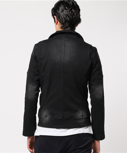 VENCEEXCHANGE(ヴァンスエクスチェンジ)の「ボンディングライダースジャケット(ライダースジャケット・メンズ・ブラック・MEDIUM/LARGE)」の3枚目の写真