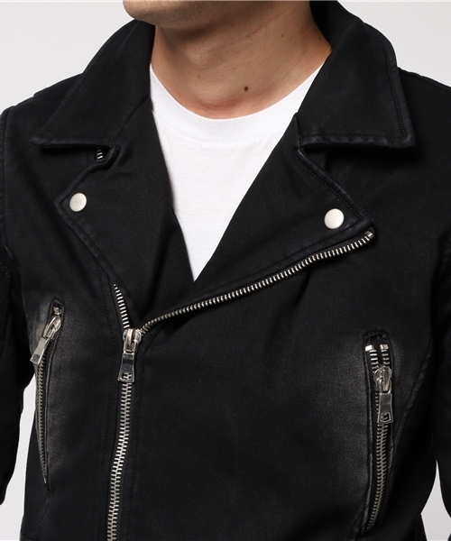 VENCEEXCHANGE(ヴァンスエクスチェンジ)の「ボンディングライダースジャケット(ライダースジャケット・メンズ・ブラック・MEDIUM/LARGE)」の5枚目の写真