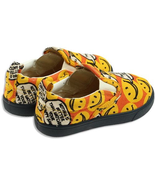 BREEZE（ブリーズ）の「FOスマイル総柄スリッポン（トドラー）（スリッポン・キッズ・ネイビー/オレンジ/キナリ・19/17/18/16）」の7枚目の写真