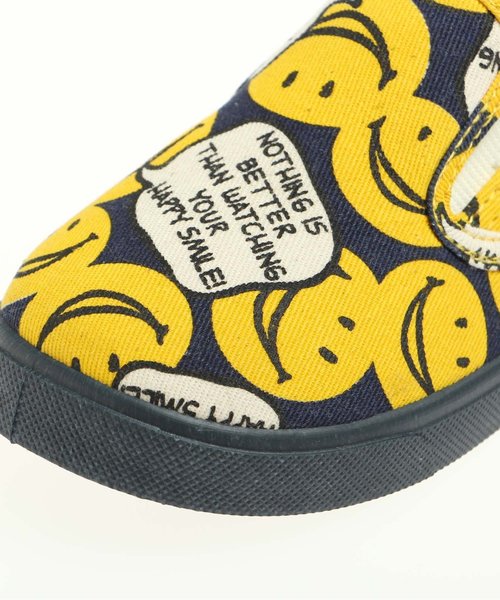 BREEZE（ブリーズ）の「FOスマイル総柄スリッポン（トドラー）（スリッポン・キッズ・ネイビー/オレンジ/キナリ・19/17/18/16）」の8枚目の写真