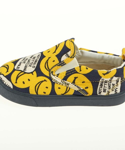 BREEZE（ブリーズ）の「FOスマイル総柄スリッポン（トドラー）（スリッポン・キッズ・ネイビー/オレンジ/キナリ・19/17/18/16）」の10枚目の写真