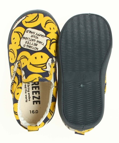 BREEZE（ブリーズ）の「FOスマイル総柄スリッポン（トドラー）（スリッポン・キッズ・ネイビー/オレンジ/キナリ・19/17/18/16）」の11枚目の写真