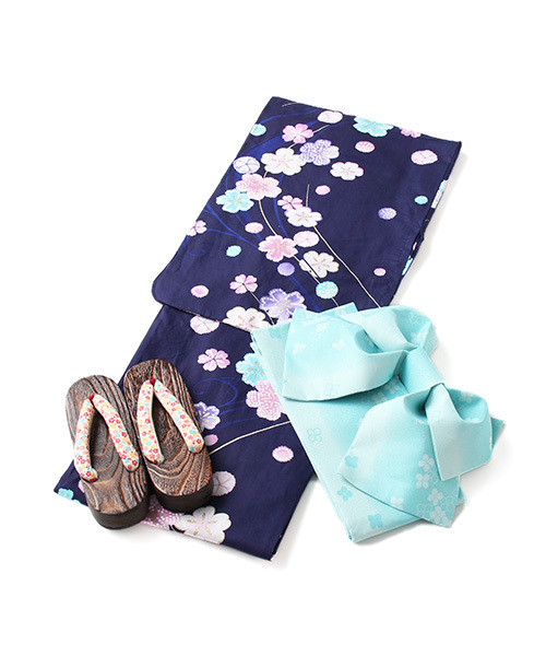 Honey's 浴衣・帯・下駄・帯締めセット Honeys 浴衣下駄 レディース