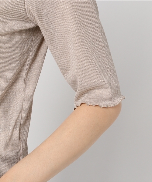 WEGO（ウィゴー）の「WEGO/ラメハイネックフリルカットソー（Tシャツ/カットソー・レディース・ライトブラウン/シルバー/ブラック/ロイヤルブルー/ピンク/ブラック系その他・FREE）」の11枚目の写真