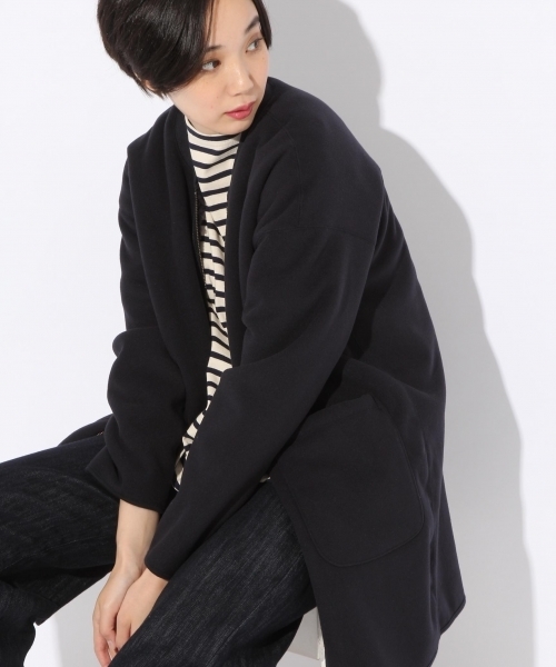 niko and...（ニコアンド）の「フリースボアリバーコート【niko and ...】（その他アウター・レディース・ベージュ/アイボリー/ネイビー・MEDIUM/LARGE）」の3枚目の写真