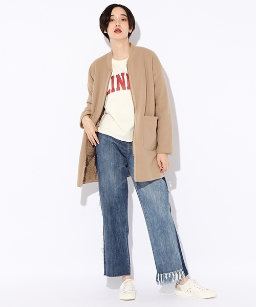 niko and...（ニコアンド）の「フリースボアリバーコート【niko and ...】（その他アウター・レディース・ベージュ/アイボリー/ネイビー・MEDIUM/LARGE）」の9枚目の写真