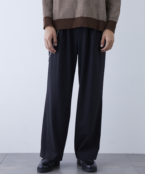 STUDIOUS（ステュディオス）の「ストレッチフランネルワイドパンツ（スラックス・メンズ・ブラック/ネイビー/ワイン・1/2/3）」の11枚目の写真