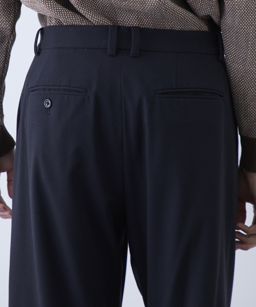 STUDIOUS（ステュディオス）の「ストレッチフランネルワイドパンツ（スラックス・メンズ・ブラック/ネイビー/ワイン・1/2/3）」の5枚目の写真