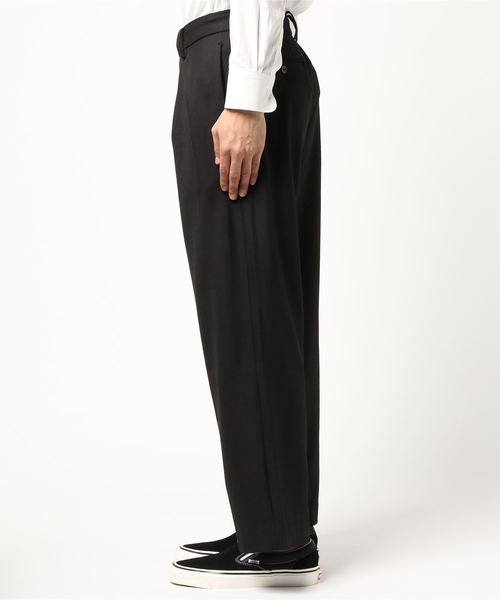 STUDIOUS（ステュディオス）の「ストレッチフランネルワイドパンツ（スラックス・メンズ・ブラック/ネイビー/ワイン・1/2/3）」の14枚目の写真