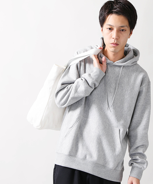 WEGO(ウィゴー)の「WEGO/サイドリブ起毛プルパーカー(パーカー)」|杢グレー