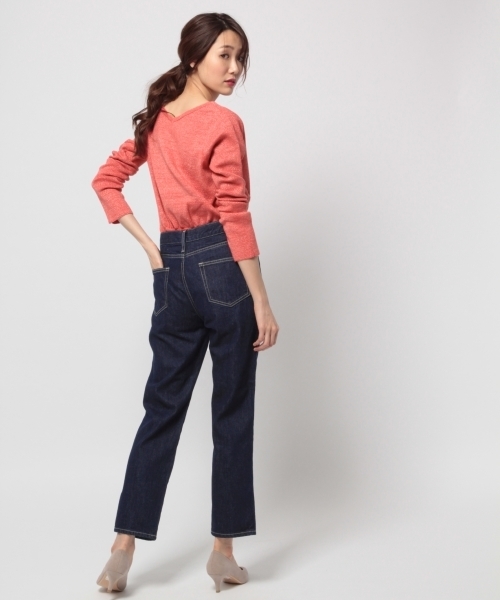 BLISS POINT（ブリスポイント）の「【Sサイズ展開】ハイウエストレギュラーデニム/779879（デニムパンツ・レディース・ネイビー/ブルー・MEDIUM/SMALL/LARGE）」の14枚目の写真