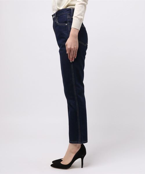 BLISS POINT（ブリスポイント）の「【Sサイズ展開】ハイウエストレギュラーデニム/779879（デニムパンツ・レディース・ネイビー/ブルー・MEDIUM/SMALL/LARGE）」の4枚目の写真