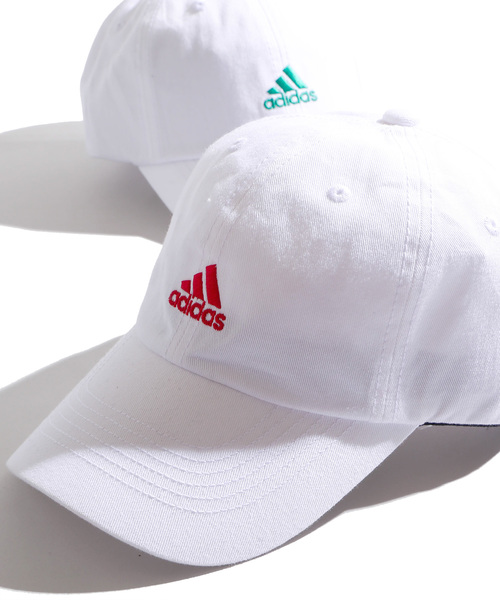 adidas（アディダス）の「∴WEGO/adidas別注LOWキャップ（キャップ・メンズ・ブラック/グリーン系その他/ホワイト/レッド系その他・FREE）」の4枚目の写真