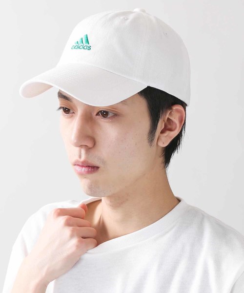 adidas（アディダス）の「∴WEGO/adidas別注LOWキャップ（キャップ・メンズ・ブラック/グリーン系その他/ホワイト/レッド系その他・FREE）」の6枚目の写真