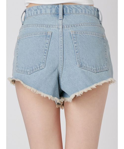 EMODA（エモダ）の「ハードヘムカットジャストウエストショートパンツ（デニムパンツ・レディース・ライトブルー/ブラック/インディゴブルー・SMALL/MEDIUM）」の22枚目の写真