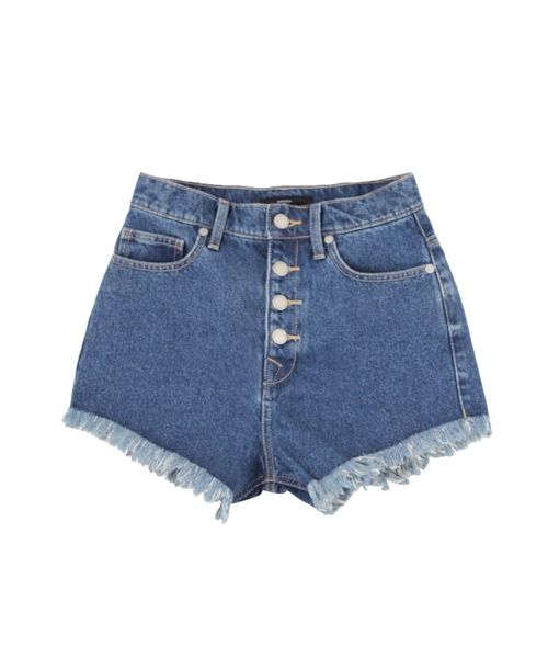 EMODA（エモダ）の「ハードヘムカットジャストウエストショートパンツ（デニムパンツ・レディース・ライトブルー/ブラック/インディゴブルー・SMALL/MEDIUM）」の15枚目の写真