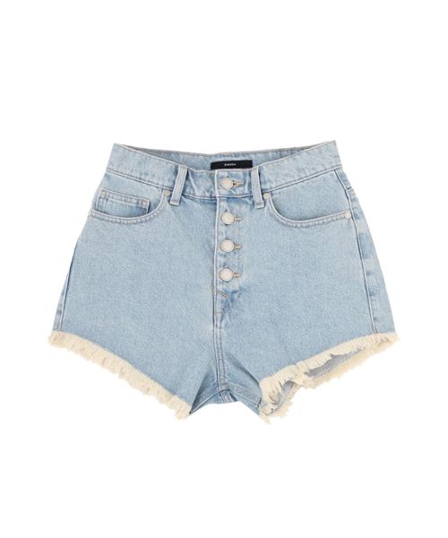 EMODA（エモダ）の「ハードヘムカットジャストウエストショートパンツ（デニムパンツ・レディース・ライトブルー/ブラック/インディゴブルー・SMALL/MEDIUM）」の14枚目の写真
