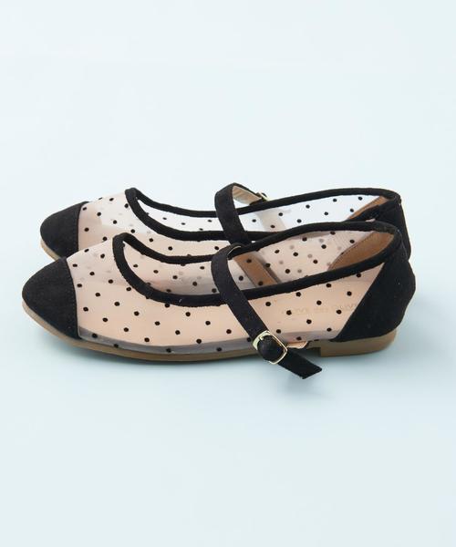 OLIVE des OLIVE（オリーブデオリーブ）の「チュールドット シューズ（バレエシューズ・レディース・オフホワイト/ブラック・SMALL/MEDIUM/LARGE）」の18枚目の写真