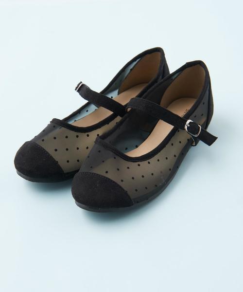 OLIVE des OLIVE（オリーブデオリーブ）の「チュールドット シューズ（バレエシューズ・レディース・オフホワイト/ブラック・SMALL/MEDIUM/LARGE）」の11枚目の写真