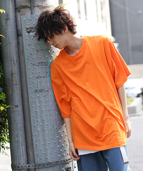 kutir（クティール）の「SUPER BIG TEE / スーパービッグTシャツ（Tシャツ/カットソー・メンズ・ホワイト/ブラック/オレンジ/イエロー・MEDIUM/LARGE）」の4枚目の写真