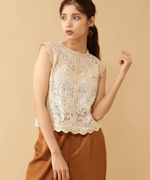 FREE'S MART（フリーズマート）の「◆トリミングレースブラウス（シャツ/ブラウス・レディース・ホワイト/ブラック/ブラウン・FREE）」の5枚目の写真