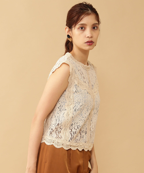 FREE'S MART（フリーズマート）の「◆トリミングレースブラウス（シャツ/ブラウス・レディース・ホワイト/ブラック/ブラウン・FREE）」の6枚目の写真