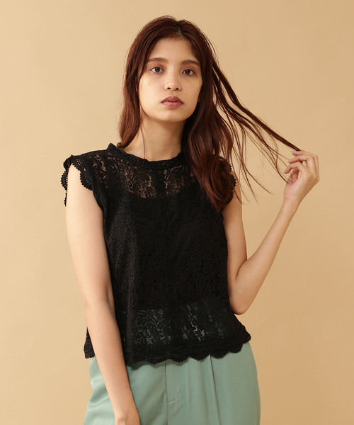 FREE'S MART（フリーズマート）の「◆トリミングレースブラウス（シャツ/ブラウス・レディース・ホワイト/ブラック/ブラウン・FREE）」の9枚目の写真