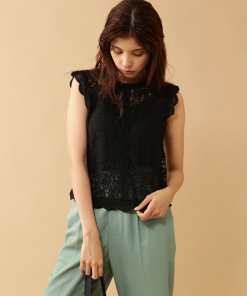 FREE'S MART（フリーズマート）の「◆トリミングレースブラウス（シャツ/ブラウス・レディース・ホワイト/ブラック/ブラウン・FREE）」の10枚目の写真