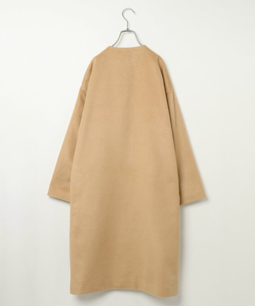 VENCEEXCHANGE（ヴァンスエクスチェンジ）の「Vネックノーカラーコート（チェスターコート・レディース・チャコールグレー/ブラック/ブラウン系その他・MEDIUM）」の9枚目の写真