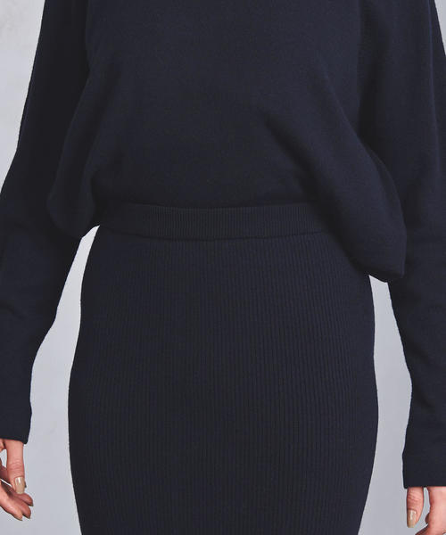 UNITED ARROWS（ユナイテッドアローズ）の「UWSC リブタイト ロングスカート（スカート・レディース・ベージュ/ネイビー/ライム・FREE）」の8枚目の写真