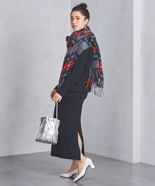 UNITED ARROWS（ユナイテッドアローズ）の「UWSC リブタイト ロングスカート（スカート・レディース・ベージュ/ネイビー/ライム・FREE）」の11枚目の写真