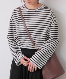 reca | ゆったりシルエット◆ボリューム袖ボーダーカットソー(Tシャツ/カットソー)