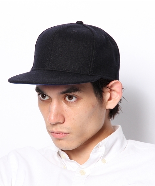 BEAMS（ビームス）の「□BEAMS / SLメルトンFLAT CAP（キャップ・メンズ・グレー/ネイビー/その他1・ONE SIZE）」の9枚目の写真
