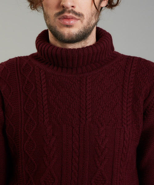 5351 POUR LES HOMMES(ゴーサンゴーイチプールオム)の「ルーガ タートルネックニット(ニット/セーター・メンズ・ブルー/ホワイト/ブラック/グレー/ワイン・44/46/48)」の21枚目の写真