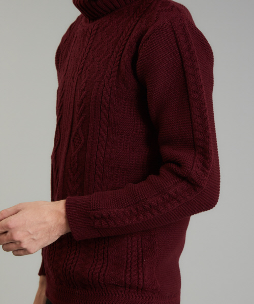 5351 POUR LES HOMMES(ゴーサンゴーイチプールオム)の「ルーガ タートルネックニット(ニット/セーター・メンズ・ブルー/ホワイト/ブラック/グレー/ワイン・44/46/48)」の17枚目の写真